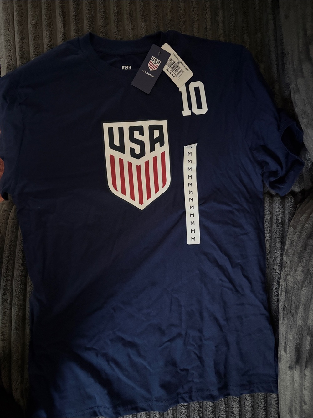 Men's Navy USA Graphic Short Sleeve Tee - 10